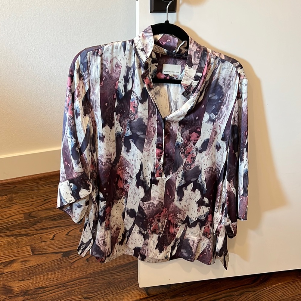 beautiful silk shirt.